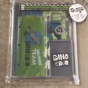 Dinosaur 11 Piece Set Wristlet Stationary Set